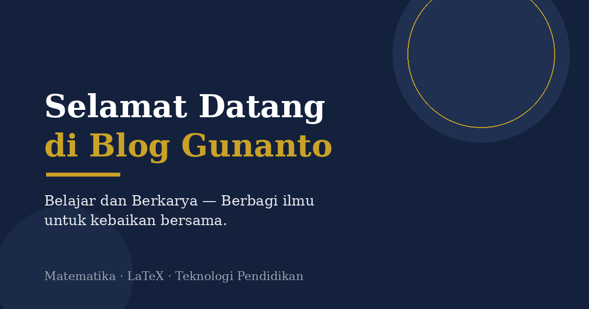 Featured image for Selamat Datang di Blog Gunanto